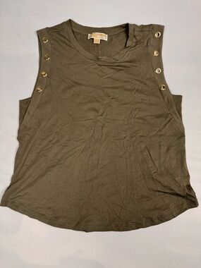 NWT Michael Michael Kors Sleeveless Tank Olive Green Women’s XL Retail $88